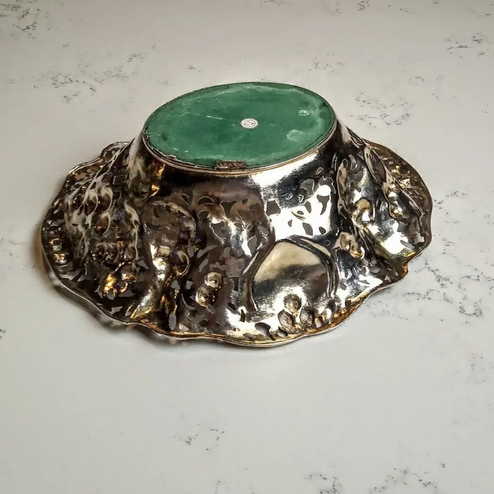 Vintage Godinger Silver Repousse Filigree Bowl